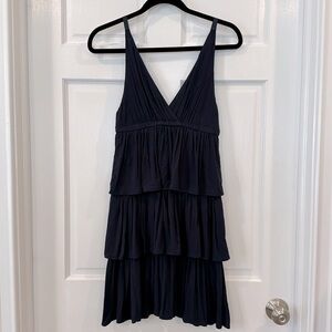Navy JCrew layered flowy dress